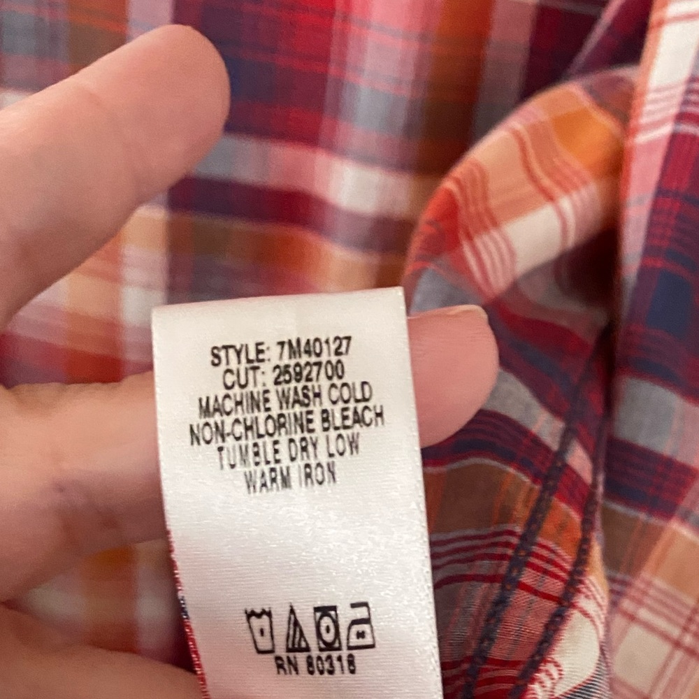 Lucky Brand Men’s Distinctive Western Red Button Down Shirt Size XL - Picture 4 of 11